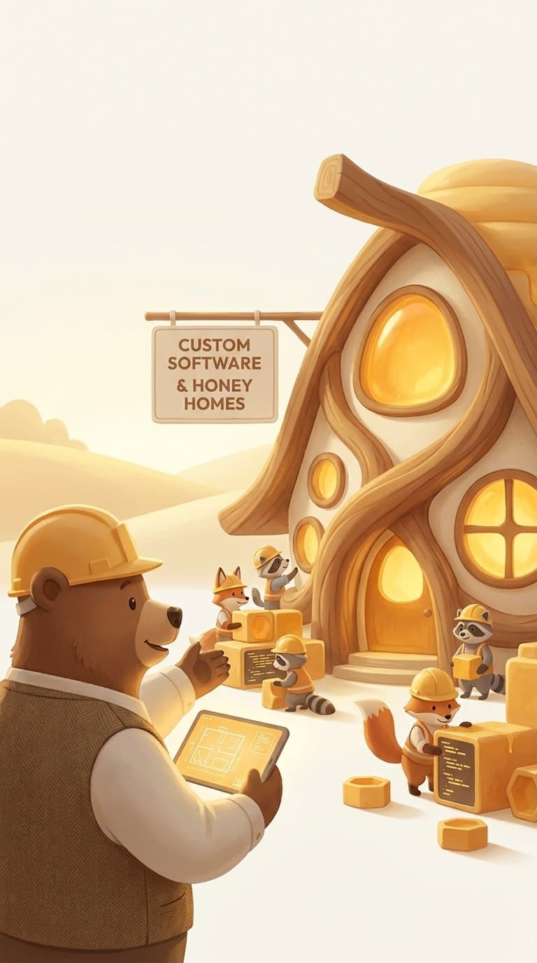 Completed custom honey home